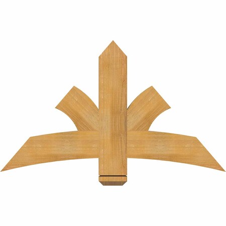 Ekena Millwork Davenport Rough Sawn Timber Gable Bracket, Western Red Cedar, 48"W x 28"H x 2"D x 6"F, 14/12 Pitch GBW048X28X0206DAV00RWR